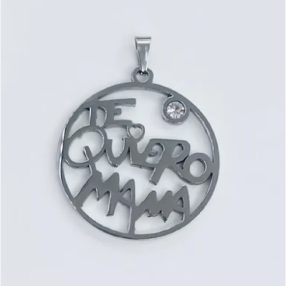 Stainless steel- Te quiero Mamá- I love you MoM - Charm